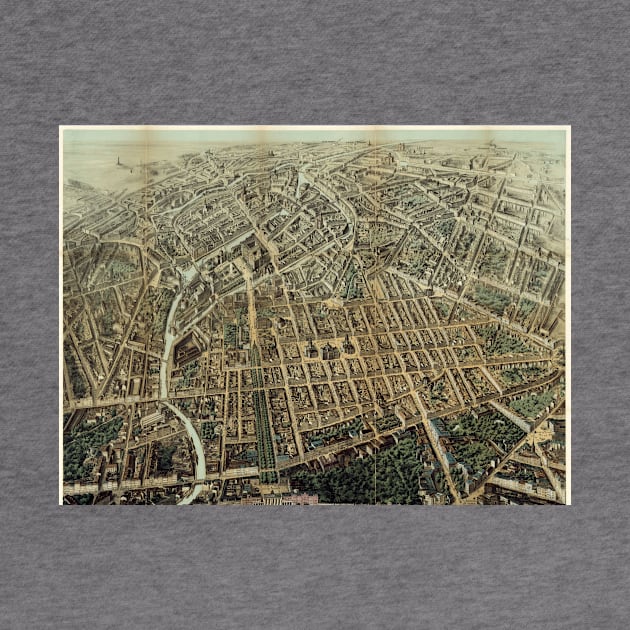 Vintage Pictorial Map of Berlin (1871) by Bravuramedia